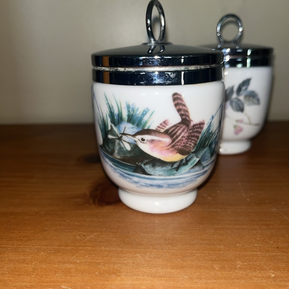 ROYAL WORCESTER: PORCELAIN EGG CODDLERS (Set Of 2) - Picture 3 of 8